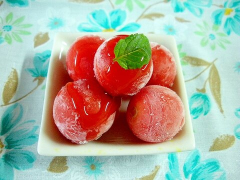 【お手伝いレシピ】凍らせるだけ！ミニトマトアイス